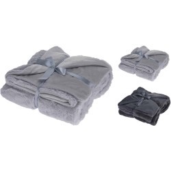 JK Home Décor - Κουβέρτα Πολυεστερας 2Σxδ Γκρι-Μαυρο 901171(1 τμχ)