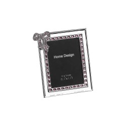 JK Home Décor - Κορνίζα 7x9 cm με Φιογκακι Ροζ