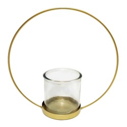 JK Home Décor - Στεφάνι Μεταλλικό Χρυσό 27x10x27cm 56578