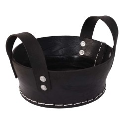JK Home Décor - Καλάθι Καουτσουκ Μαύρο 24x10cm 410543