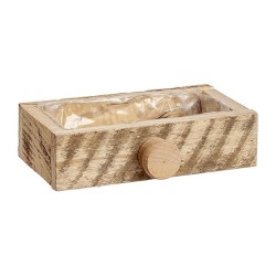 JK Home Décor - Κασπώ Συρταρακι Ξύλινο 24x14x6cm 55387