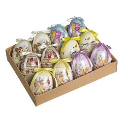 JK Home Décor - Κρεμαστά Αυγά χάρτινα σε Κουτί 7,5εκ S/12 (διάφορα σχέδια) 56742