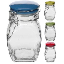 JK Home Décor - Βαζακι Με Κεραμικό Καπάκι 4χρώματα 300Μl 7x12cm 730597 