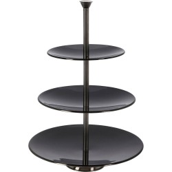 JK Home Décor - Γλυκιέρα μεταλλική μαύρη - 3 Επιπέδων 25x36,5εκ 927881
