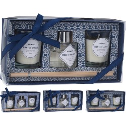 JK Home Décor - Σετ Δώρου 2 κεριά 10 εκ & αρωματικό χώρου 30ml S/3 3 αρώματα 815904 (1 τμχ)