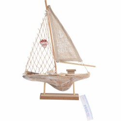 JK Home Décor - Καραβάκι Ξύλινο 2Σxδ 27x35cm 826740 