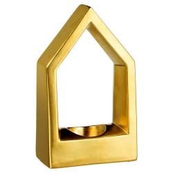 JK Home Décor - Σπίτι Κεραμικό Χρυσό 12x20cm 54206
