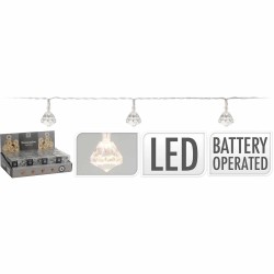 JK Home Décor - Λαμπάκια Μπαταρίας Διαμάντι WW 10LED 670199