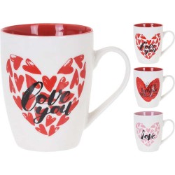 JK Home Décor - Κούπα Κεραμική Βαλεντινο 3Σxεδ. 320ml 446364