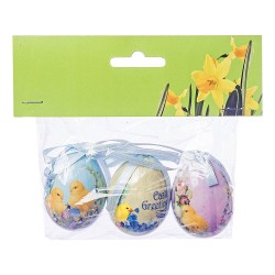 JK Home Décor - Κρεμαστά Αυγά πλαστικά 6εκ S/3 56752