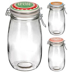 JK Home Décor - Βάζο Γυάλινο Αεροστεγες 3χρώματα 10x22cm 1.75L 945808 (1τμχ)