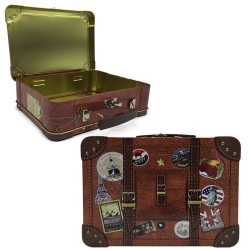 JK Home Décor - Koυτί Μεταλλικό Travel Suitcase 20,7x16x6εκ 000.945