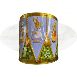 JK Home Décor - Koυτί Μεταλλικό Bunny Drum 14x14cm 001.638