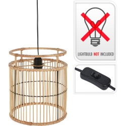 JK Home Décor - Φωτιστικο BamBoo Κρεμαστό 230V 40W 28x28x30cm 103145