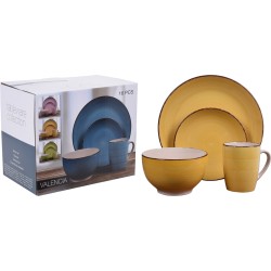 JK Home Décor - Σετ Πιατων-Μπωλ Και Κούπα Κεραμικα Κιτρινα S/16 754296