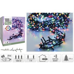 JK Home Décor - Λαμπάκια Microcluster Rainbow 1000LED 029346