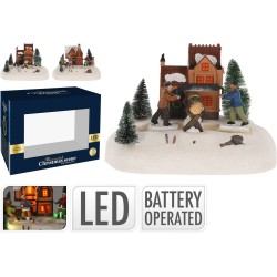 JK Home Décor - Παράσταση Χριστουγέννων Multi LED 2Σχέδια 3xAA 053051 ( 1 τμχ )