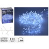 JK Home Décor - Λαμπάκια Μπαταρίας Cluster Silverwire White 100LΕD 318739