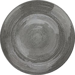 JK Home Décor - Πιατελα Γυάλινη Γκρι 28cm 447218