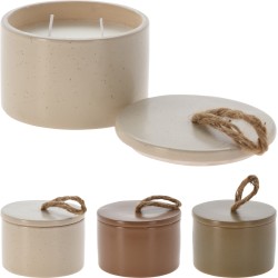 JK Home Décor - Κερί Σε Κασπώ Πορσελάνη 3Σχδ 10x7cm 409957 (1 τμχ)