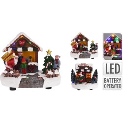 JK Home Décor - Παράσταση Χριστουγέννων 2Σχδ Multi LED 3xAA 212595 ( 1 τμχ )