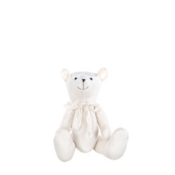JK Home Décor -Αρκουδάκι βελούδο λευκό Teddy Bear 40cm 8435119