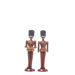 JK Home Décor - Καρυοθραύστης μπορντώ/μαύρος resin 25cm 2σχδ 8964107 (1τμχ)
