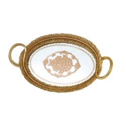 JK Home Décor - Δίσκος polyresin χρυσος Cannes 44,5x25,5x5,5cm 8974533