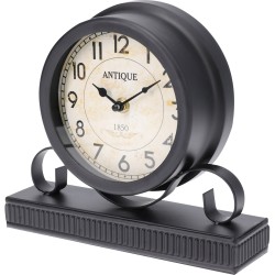 JK Home Décor - Ρολόι Επιτραπεζιο Μεταλλικό Μαύρο 23cm 121699