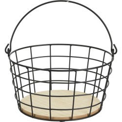 JK Home Décor - Καλάθι Μεταλλικό/φρουτιέρα με λαβή 23X23X12cm 262149
