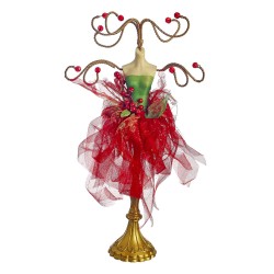 JK Home Décor - Μπούστο Φόρεμα Κουκλας Κόκκινο-Πράσινο 31667