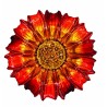 JK Home Décor - Πιατέλα γυάλινη Κόκκινο Λουλούδια 30cm 32979