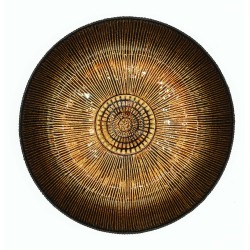 JK Home Décor - Μπωλ Γυάλινο Καφέ-Χρυσό 26cm 32985