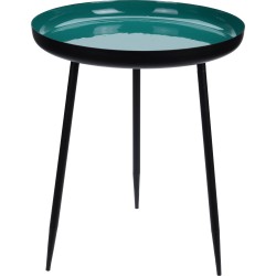 JK Home Décor - Τραπέζι Μεταλλικό Μαυρο Με Πράσινο xρωμα Εσωτερικα 41x32x49cm 694796