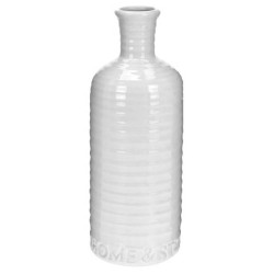 JK Home Décor - Βάζο Κεραμικό Λευκό 12x33cm 698063