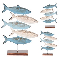 JK Home Décor - Ψάρια μεταλλικά Σε Βάση 27.5x8x37cm 834417 (1 τμχ)