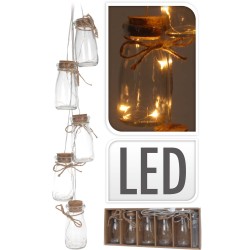 JK Home Décor - Λαμπάκια 5Μπουκαλάκια 10x50cm Γιρλάντα 2AA Βο 870309