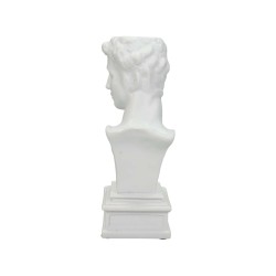 JK Home Décor - Κηροπήγιο Πολυρεζίν Λευκό 8.8x8.5x21.5cm 5867