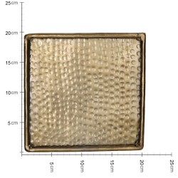 JK Home Décor - Δίσκος Αλουμινίου Χρυσός Τετραγωνος 20x20x0.5cm 6804