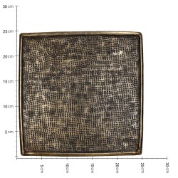 JK Home Décor - Δίσκος Αλουμινίου Χρυσός Τετραγωνος 20x20x0.5cm 6805
