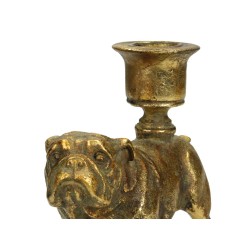 JK Home Décor - Κηροπήγιο Σκυλος Χρυσός Πολυρεζίν 12x6.5x11.2cm 7580