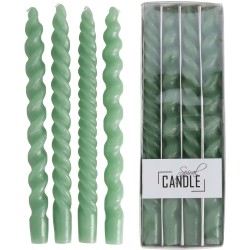 JK Home Décor - Κερί Δείπνου Πράσινο 10.2x2.7x31cm S/4 0051