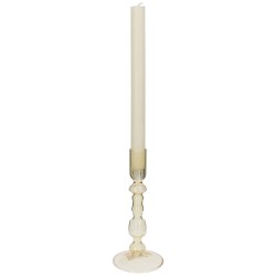 JK Home Décor - Κηροπήγιο Mix & Match Κίτρινο 9x9x19.5cm 0186