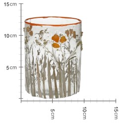 JK Home Décor - Κηροπήγιο Αποξηραμενα Λουλουδια 10x10x12.5cm 1538