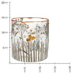 JK Home Décor - Κηροπήγιο Αποξηραμενα Λουλουδια 15x15x15cm 1539