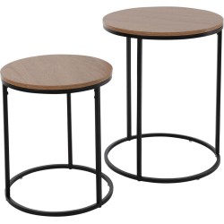 JK Home Décor - Τραπέζι Βοηθητικό Καφέ 40x46cm S/2 407595