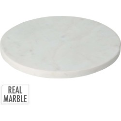 JK Home Décor - Δίσκος Σερβιρίσματος/Βάση Marble Λευκή 24x1.5cm 611510