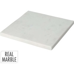 JK Home Décor - Δίσκος Σερβιρίσματος/Βάση Marble Λευκή 20x20x1.5cm 611534