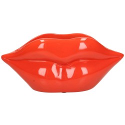 JK Home Décor - Κασπώ Χείλια Κόκκινα Πολύρεζίν 28x10x12.5cm 6747