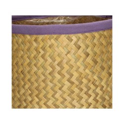 JK Home Décor - Καλάθι Seagrass Λιλα 27x27x17cm S/3 7335